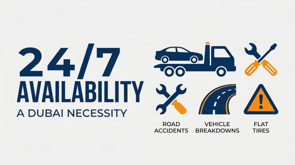 24/7 Towing Services: Why Availability Matters in Dubai